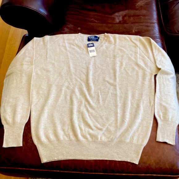 Polo by Ralph Lauren - V-Neck Sweater 100% Cashmere New w/Tags
